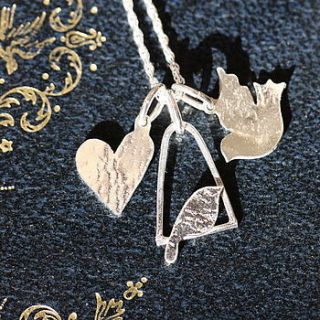 handmade silver charm necklace by jemima lumley jewellery