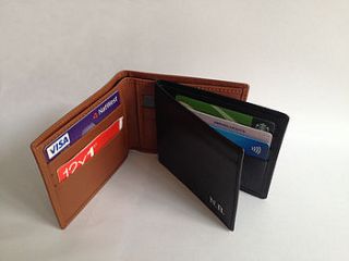 personalised leather wallet by noble macmillan