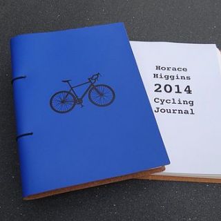 personalised leather bicycle journal by artbox