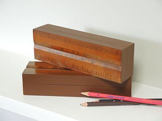 wooden metric pencil case keepsake box by alphabet interiors