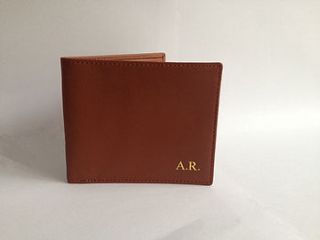 personalised leather wallet by noble macmillan