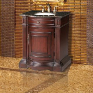 Stufurhome Catherine 30 Single Bathroom Vanity with Baltic Brown