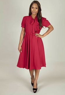 bernice dress in burgundy by rise boutique