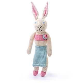 hand knitted soft toy rabbit by chunkichilli