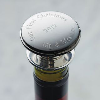 personalised wine bottle stopper by highland angel