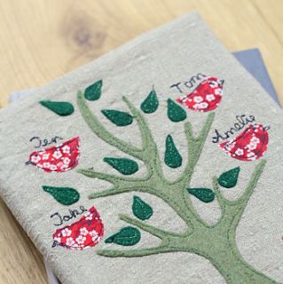 personalised family tree notebook by polkadots & blooms