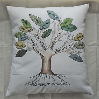 family tree cushion by designer j
