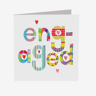 sparly engagement card by square card co