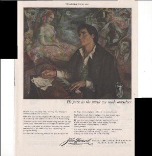 John Hancock Mutual Life Insurance Company Stephen Foster He Gave Us The Music We Made Ourselves 1949 Original Vintage Advertisement  Prints  