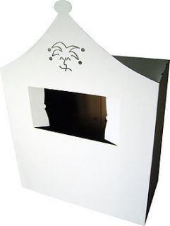 cardboard paint your own puppet theatre by green rabbit