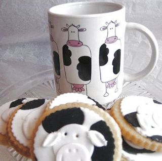 cow mug and biscuits by little rose bakery