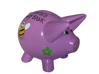 personalised piggy bank   pink by babyfish