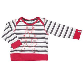 funky stripes with boo rabbit linear print by award winning lilly + sid