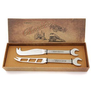 set of two spanner cheese knives by me and my car