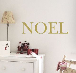 'noel' christmas wall sticker by leonora hammond