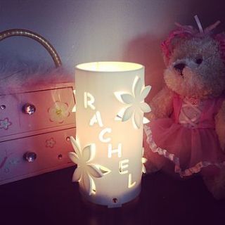 personalised flower night light by kirsty shaw