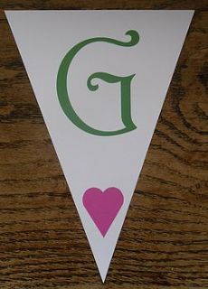 bespoke personalised large card bunting by daisyley