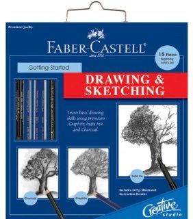 Faber Castell Creative Studio Getting Started Drawing & Sketching Set drawing & sketching set   Childrens Drawing Sets