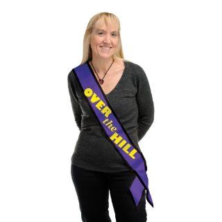 OVER the HILL Satin Sash/BIRTHDAY Party Gag/Look Who's Getting Old/Old AGE/33" X 4"  Other Products  