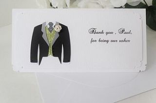 usher, bridesmaid, flower girl thank you card by hamble & pops