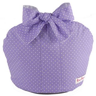 lavender spotty tea cosy by posh pinnies