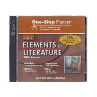 Holt Elements of Literature, Fifth Course   One Stop Planner CD ROM Holt 9780030790522 Books