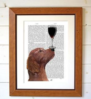 dog au vin dictionary art print by fabfunky