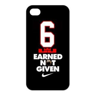 Nice LeBron James Earned Not Given TPU Covers Cases Accessories for Apple iphone 4/4s Cell Phones & Accessories