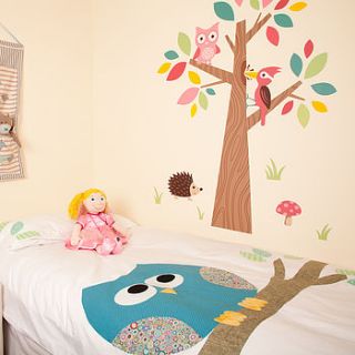 little owl duvet cover by the little blue owl