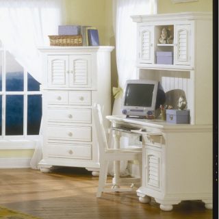 American Woodcrafters Cottage Computer Desk with Hutch