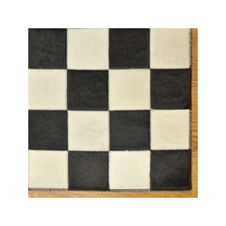 Natural Area Rugs Cow Hide Patchwork Checkered Bergama Rug