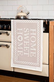 'home sweet home' tea towel by green&co.
