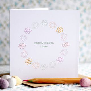 personalised easter flowers card by the green gables