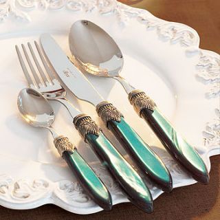 emerald green luxury cutlery by dibor