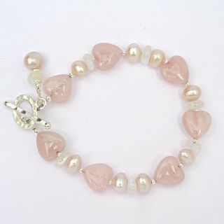 rose quartz heart bracelet by tessa tyldesley