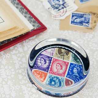 stamp british postage pre decimal paperweight by ellie ellie