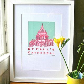 st paul's cathedral silk screen print by big house devon