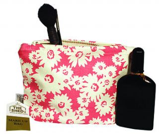 pink daisy make up bag by the shed inc