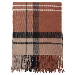 checked wool throw by dreamwool blanket co.