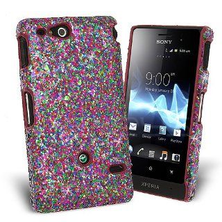 Celicious Disco Extreme Sparkle Glitter Back Cover Case for Sony Xperia Go  Sony Xperia Go Case Ultra Slim Glamour Sequins Cover [For Her] Rigid Fit Lightweight Tough Shell Style Clip on Cell Phones & Accessories