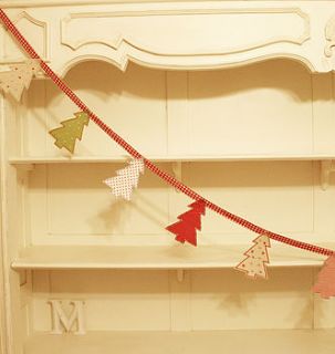 christmas tree bunting by lime tree interiors