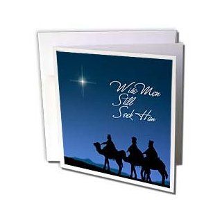 gc_30754_1 777images Designs Christian   Wise men still seek Him Magi following the Christmas star   Greeting Cards 6 Greeting Cards with envelopes  Blank Greeting Cards 