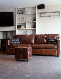 vintage leather greenwich sofa by rose & grey