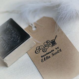 personalised 'handmade by' stamp by this is pretty