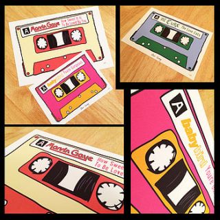 personalised cassette print by louis' shed