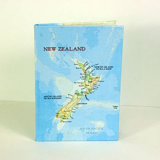new zealand map print notebook by bombus off the peg