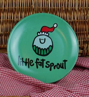 'little fat sprout' christmas plate by peas in a pod