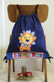 personalised lion cotton bag by constantine jo