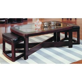 3219 Series Coffee Table with 2 Ottomans