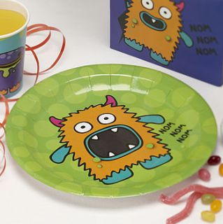 monster kids birthday party plates by ginger ray